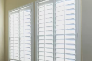 plantation shutters installed in a house
